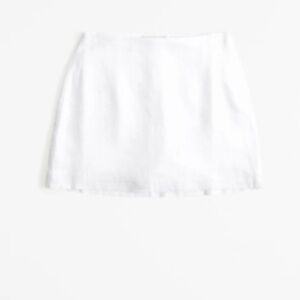 Abercrombie & Fitch Scarlett Linen Mini Skort - white size Medium